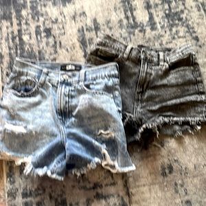 One light washed one blackish/greyish